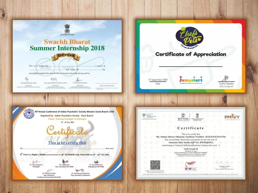 Certificate Printing Banstead