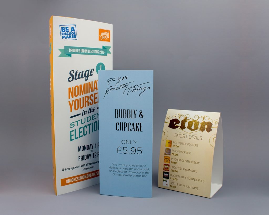 Table Tents Printing Banstead